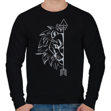 PRINTFASHION Oroszlán páros férfi 1 - Férfi pulóver - Fekete