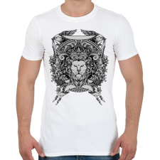 PRINTFASHION Oroszlán trón - Férfi póló - Fehér férfi póló