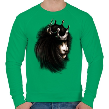 PRINTFASHION Oroszlán trón - Férfi pulóver - Zöld férfi pulóver, kardigán