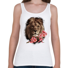 PRINTFASHION Oroszlán virággal - Női atléta - Fehér