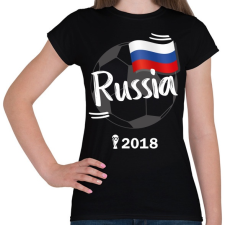 PRINTFASHION Oroszország - Női póló - Fekete női póló