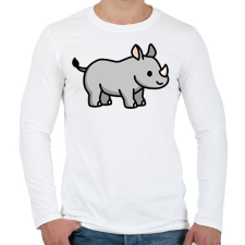 PRINTFASHION Orrszarvú - Férfi hosszú ujjú póló - Fehér férfi póló