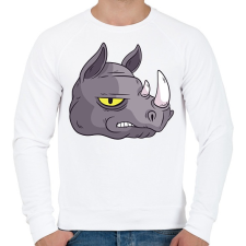 PRINTFASHION Orrszarvú - Férfi pulóver - Fehér férfi pulóver, kardigán