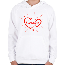 PRINTFASHION Orsolya - Gyerek kapucnis pulóver - Fehér gyerek pulóver, kardigán