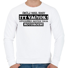 PRINTFASHION ÖRÜLJ NEKI - Férfi pulóver - Fehér férfi pulóver, kardigán