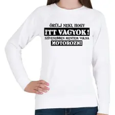 PRINTFASHION ÖRÜLJ NEKI - Női pulóver - Fehér női pulóver, kardigán