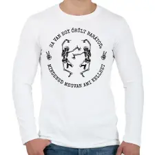 PRINTFASHION Őrült barát - Férfi hosszú ujjú póló - Fehér férfi póló