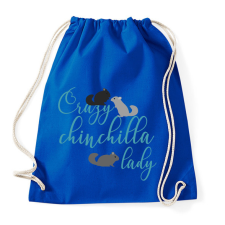 PRINTFASHION Őrült csincsillás hölgy - Sportzsák, Tornazsák - Bright royal tornazsák