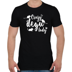 PRINTFASHION Őrült degus hölgy - Férfi póló - Fekete