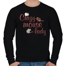 PRINTFASHION Őrült egeres hölgy - Férfi pulóver - Fekete férfi pulóver, kardigán