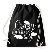 PRINTFASHION Őrült hörcsögös hölgy - Sportzsák, Tornazsák - Fekete tornazsák