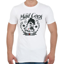 PRINTFASHION Őrült kakas - Férfi póló - Fehér férfi póló