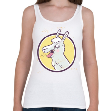 PRINTFASHION Őrült láma - Női atléta - Fehér női trikó