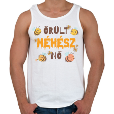 PRINTFASHION Őrült méhész nő - Férfi atléta - Fehér atléta, trikó