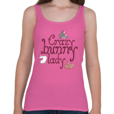 PRINTFASHION Őrült nyuszis hölgy - Női atléta - Rózsaszín női trikó