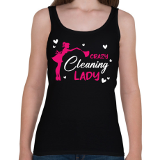 PRINTFASHION Őrült takarítónő - Női atléta - Fekete