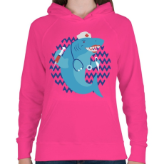 PRINTFASHION Orvos cápa  - Női kapucnis pulóver - Fukszia