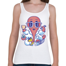 PRINTFASHION Orvos polip - Női atléta - Fehér