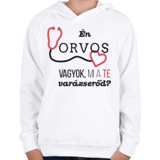 PRINTFASHION Orvos varázserő - Gyerek kapucnis pulóver - Fehér gyerek pulóver, kardigán
