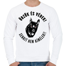 PRINTFASHION ŐRZÖK ÉS VÉDEK - Férfi pulóver - Fehér