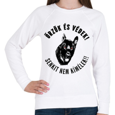 PRINTFASHION ŐRZÖK ÉS VÉDEK - Női pulóver - Fehér női pulóver, kardigán