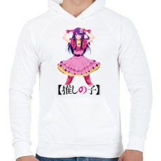 PRINTFASHION Oshi no Ko - Ai Hoshino - Férfi kapucnis pulóver - Fehér