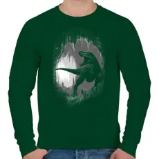 PRINTFASHION Ősi barlang - Férfi pulóver - Sötétzöld