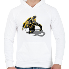 PRINTFASHION Összeolvadt koponyák - Férfi kapucnis pulóver - Fehér férfi pulóver, kardigán