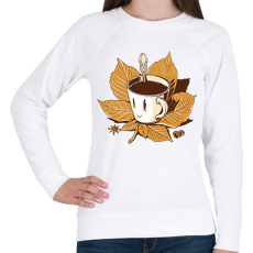 PRINTFASHION Őszi kávé - Női pulóver - Fehér