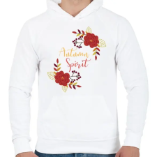 PRINTFASHION Őszi lélek - Férfi kapucnis pulóver - Fehér férfi pulóver, kardigán