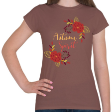 PRINTFASHION Őszi lélek - Női póló - Mogyoróbarna női póló