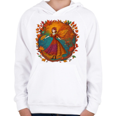 PRINTFASHION Ősztündér - Gyerek kapucnis pulóver - Fehér