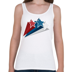 PRINTFASHION ötágú csillagok - Női atléta - Fehér