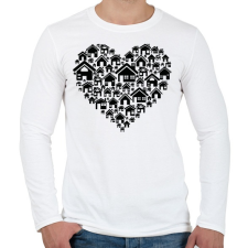 PRINTFASHION Otthon - Férfi hosszú ujjú póló - Fehér férfi póló