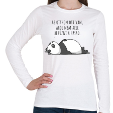 PRINTFASHION Otthon - Női hosszú ujjú póló - Fehér női póló