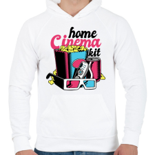 PRINTFASHION Otthoni mozi - Férfi kapucnis pulóver - Fehér férfi pulóver, kardigán