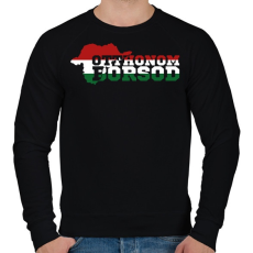 PRINTFASHION Otthonom Borsod (3 színű) - Férfi pulóver - Fekete