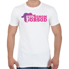 PRINTFASHION Otthonom Borsod - Férfi póló - Fehér férfi póló