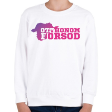 PRINTFASHION Otthonom Borsod - Gyerek pulóver - Fehér gyerek pulóver, kardigán