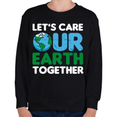 PRINTFASHION Our Earth - Gyerek pulóver - Fekete