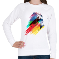 PRINTFASHION Our hero lion - Női pulóver - Fehér női pulóver, kardigán