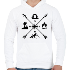 PRINTFASHION outdoor - Férfi kapucnis pulóver - Fehér