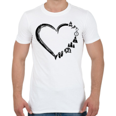 PRINTFASHION outdoor szív - Férfi póló - Fehér