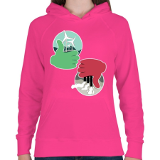 PRINTFASHION Óvd a természetet!  - Női kapucnis pulóver - Fukszia női pulóver, kardigán