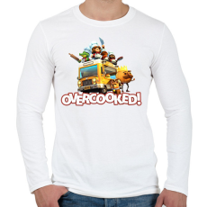 PRINTFASHION Overcooked csapat - Férfi hosszú ujjú póló - Fehér
