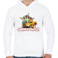 PRINTFASHION Overcooked csapat - Férfi kapucnis pulóver - Fehér