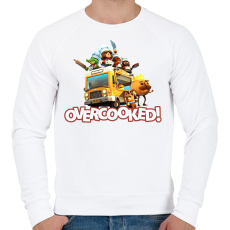 PRINTFASHION Overcooked csapat - Férfi pulóver - Fehér