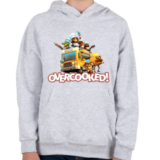PRINTFASHION Overcooked csapat - Gyerek kapucnis pulóver - Sport szürke