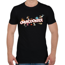 PRINTFASHION Overcooked - Férfi póló - Fekete