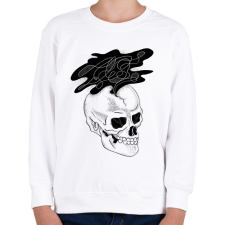 PRINTFASHION Overthink - Gyerek pulóver - Fehér gyerek pulóver, kardigán